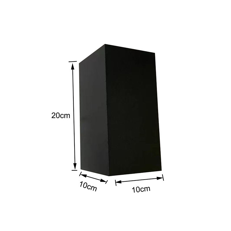 12W 20CM Schwarz-Weiß-Würfel wasserdichte LED-Wandleuchte IP65 Wandleuchte quadratische Veranda Garten auf und ab