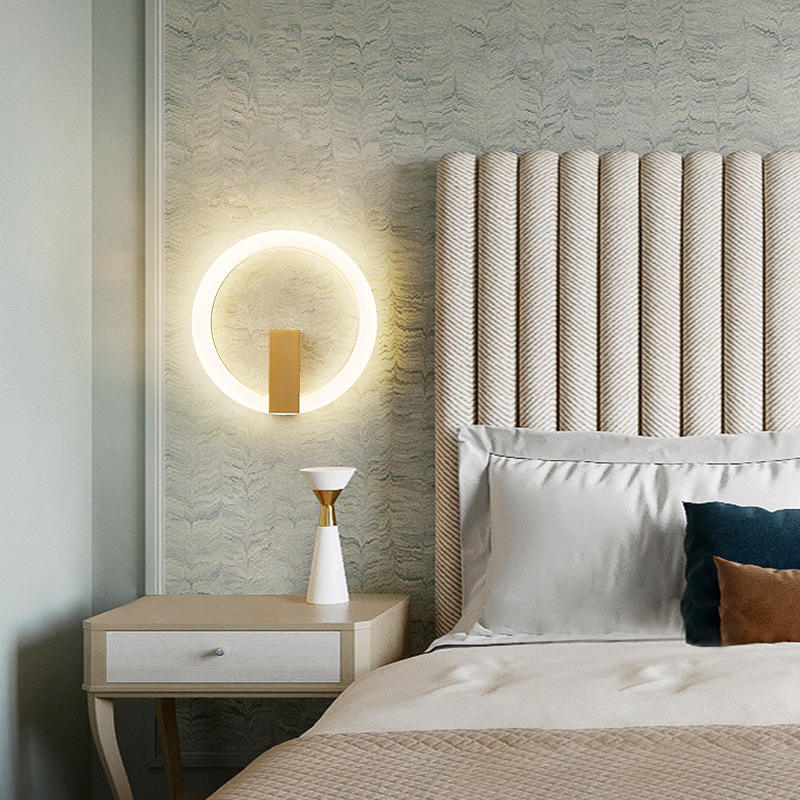 Moderne LED-Wandleuchte aus Acryl, 85–265 V, einfache Schlafzimmerleuchte, Wohnzimmer, Nachttisch, Treppe, Heimdekoration, Innenwandleuchten, Cottage