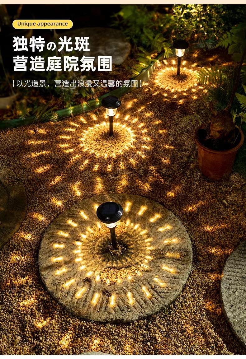 Solar-Rasenlampe, Glasleuchte, Gartenlandschaft, Dekoration, eingesetzte Wegelampe, monokristallines Polysilizium, 1000 mA-Batterie