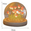 Handgefertigtes Tulpen-Nachtlicht, wärmeschrumpfbare Folie, DIY-Material, künstliche Blume, Tulpen-Nachtlicht, Heimdekoration, Geschenk für Gitlfriend