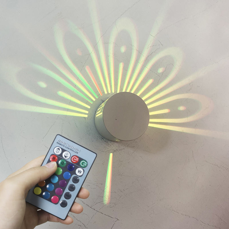 Neue 3W RGB mit Controller Remote Touch bunte nordische Wandlampen Beleuchtung für Party Home Schlafzimmer