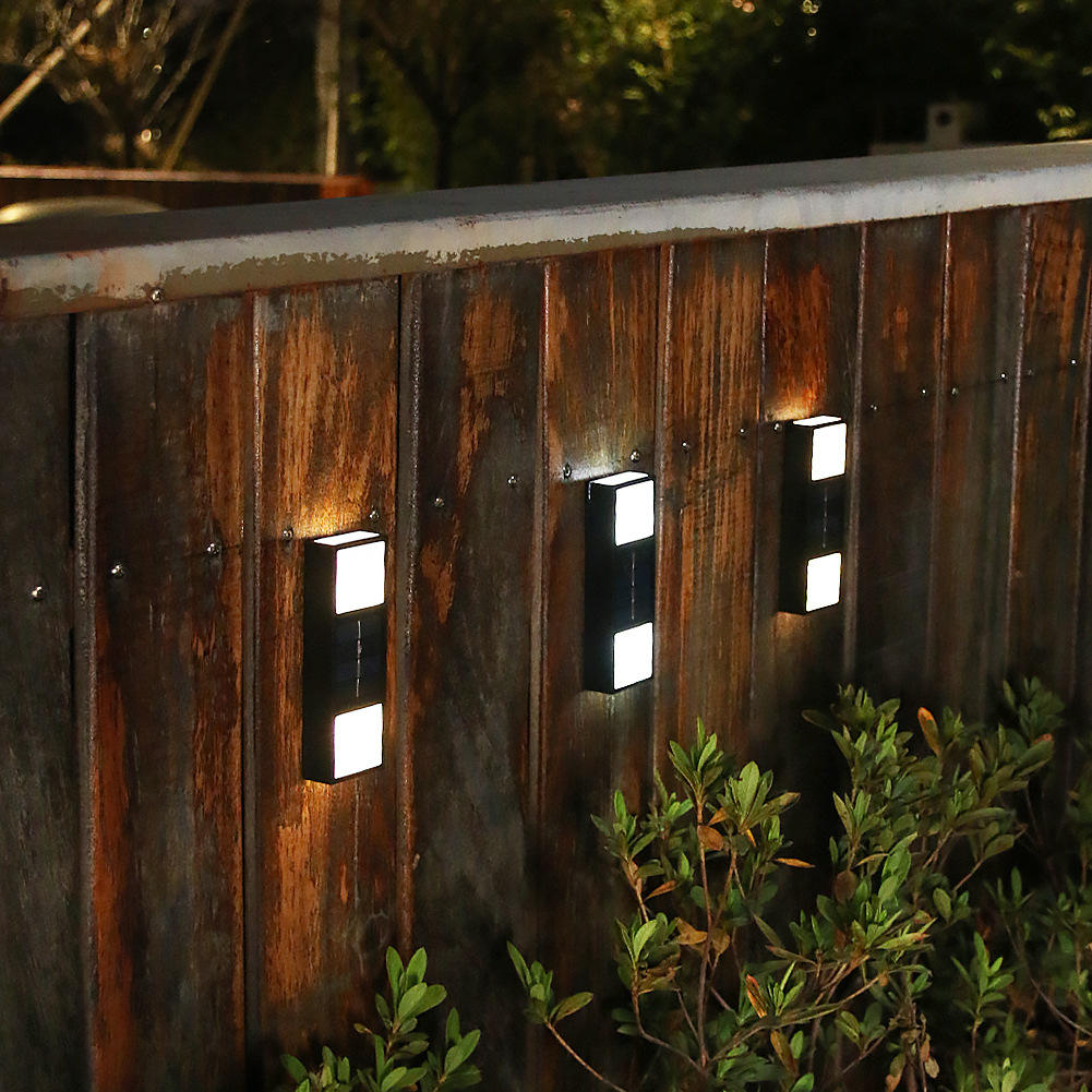 6LED Solar wandleuchte IP65 im freien wasserdichte hof licht garten villa außenwandwaschlampe wandleuchte