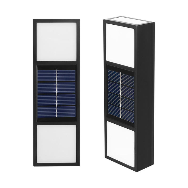 6LED Solar wandleuchte IP65 im freien wasserdichte hof licht garten villa außenwandwaschlampe wandleuchte