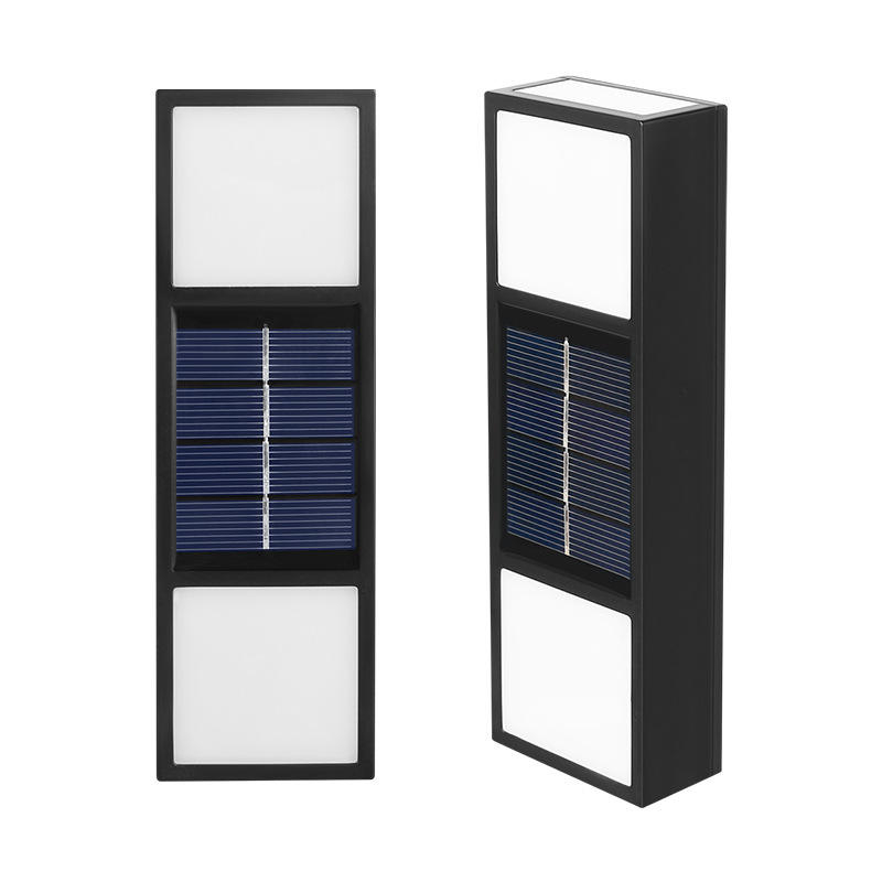 6LED Solar wandleuchte IP65 im freien wasserdichte hof licht garten villa außenwandwaschlampe wandleuchte