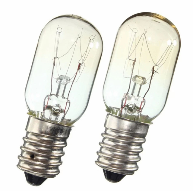 AC220 230V Edison-Glühbirne E14 SES 15W 25W Kühlschrank Kühlschrank Glühbirne Wolfram-Glühlampe Glühbirnen Warmweiß Deckenstrahler