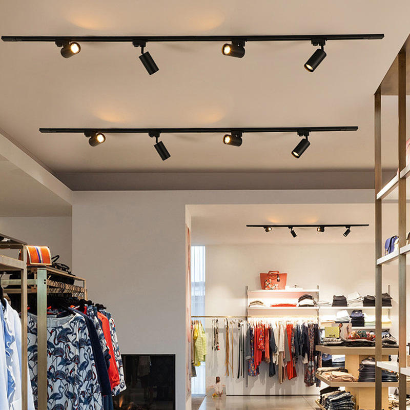 High-Display-Schienenleuchte, Strahler, LED-Bekleidungsgeschäft, Deckenmontage, Wohnzimmer-Hintergrund, Garderobe, Wandwaschanlage, Schienenleuchte