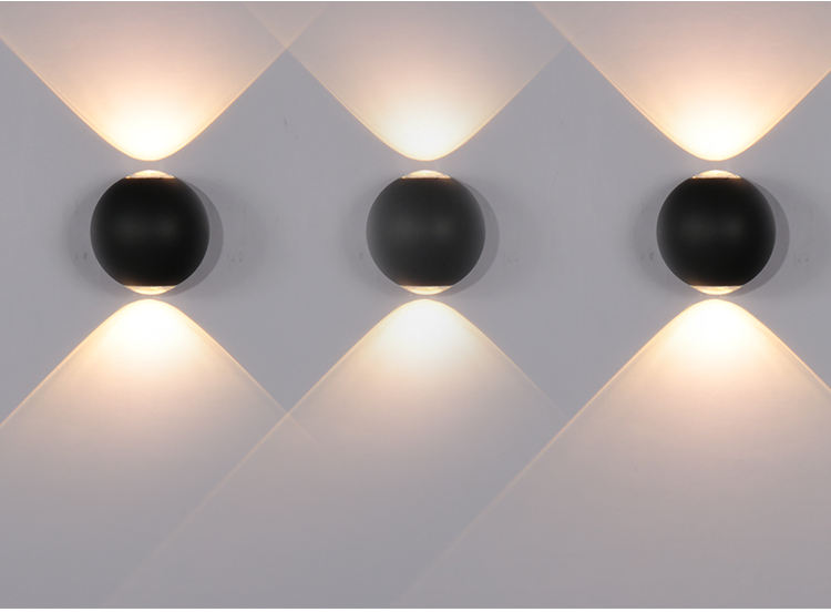 6W Wasserdichtes Licht 2023 NEUE Kugelleuchten Outdoor-LED-Wandleuchten Runde wasserdichte Wandleuchte Up And Down Wandleuchte