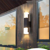 LED-Doppelkopf-Wandleuchte, quadratisch, für Außentreppen, Gang, wasserdicht, Acryl, kreative Außenwandleuchte, für Hof, Balkon, Wandleuchte