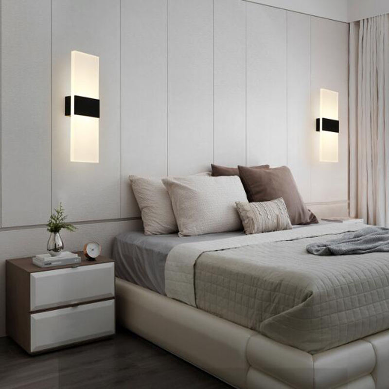 LED-Acryl-Wandleuchte, moderne Acryl-Innenbeleuchtung, AC 85–265 V, LED-Wandleuchte, 6 W, für Hotelzimmer mit Bühne