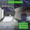 100 LED Solar Licht Outdoor Solar Lampe PIR Motion Sensor Wand Licht Wasserdichte Solar Powered Sonnenlicht für Garten Dekoration