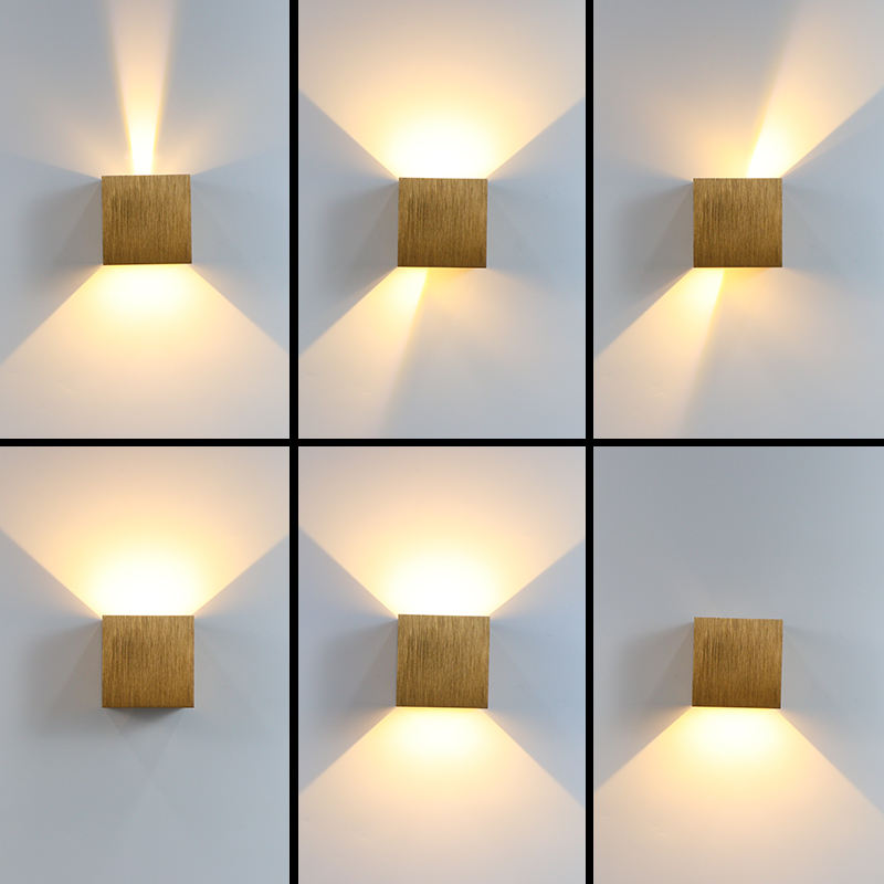 IP65 Wasserdicht 6W Indoor Outdoor Led Wand Lampe Moderne Aluminium Einstellbare Oberfläche Montiert Cube Led Garten Veranda Hause wand Licht