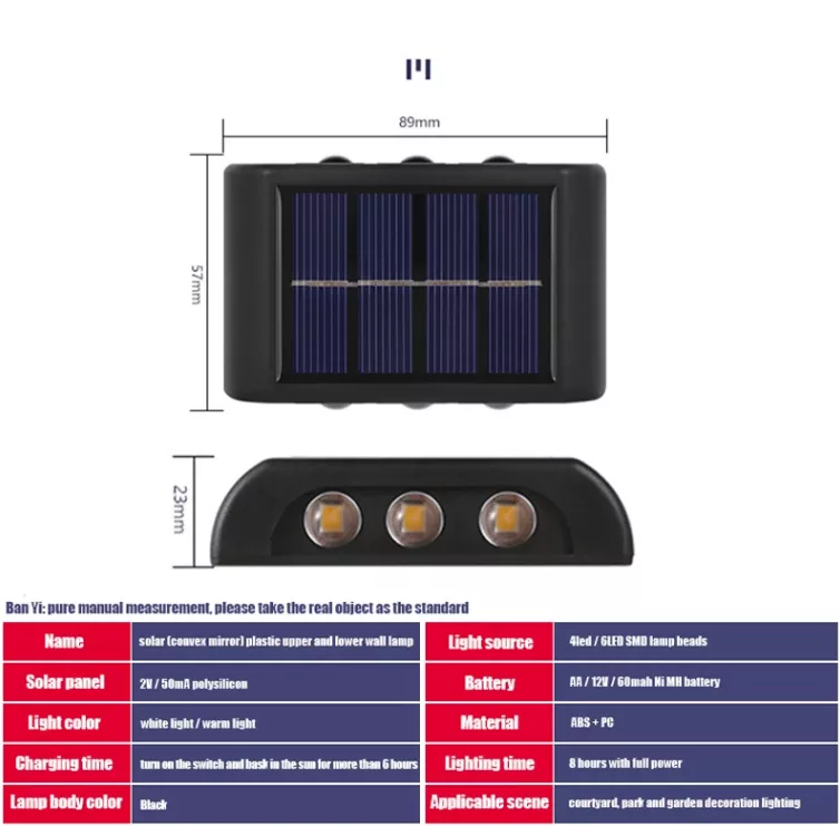Straßenlaterne, LED-Solarleuchte, im Freien, wasserdicht, Balkon-Solarleuchten für Hof, Straßenlandschaft, Garten, Dekor, Lampe im Freien