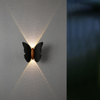 6W Wandleuchte in Schmetterlingsform, Schwarz + Gold, nach oben und unten leuchtende Außenleuchte, für Hof, Garten, Wohnzimmer, Gang, Treppe, Hintergrund, wasserdichte LED-Wandleuchte