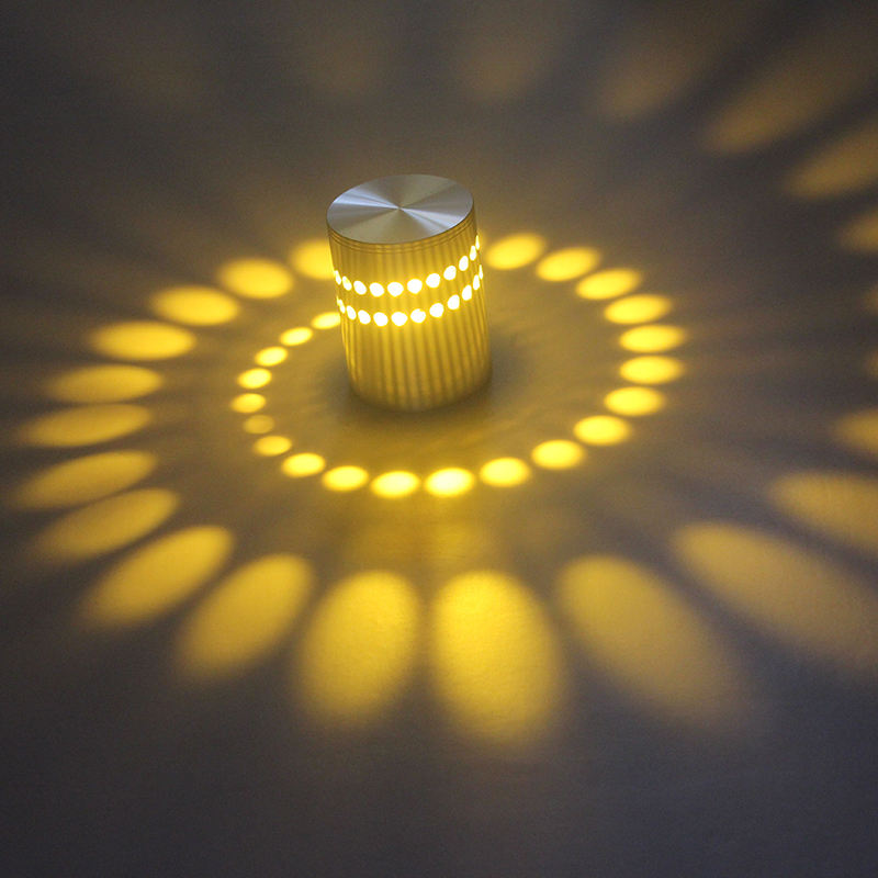 1W 3W Fabrik Hochwertige Spiralloch-Wandleuchte LED-Wandleuchte Innen-Nachtlicht mit bestem Service und niedrigem Preis Ankleidezimmer-Applikation LED-Waschtisch
