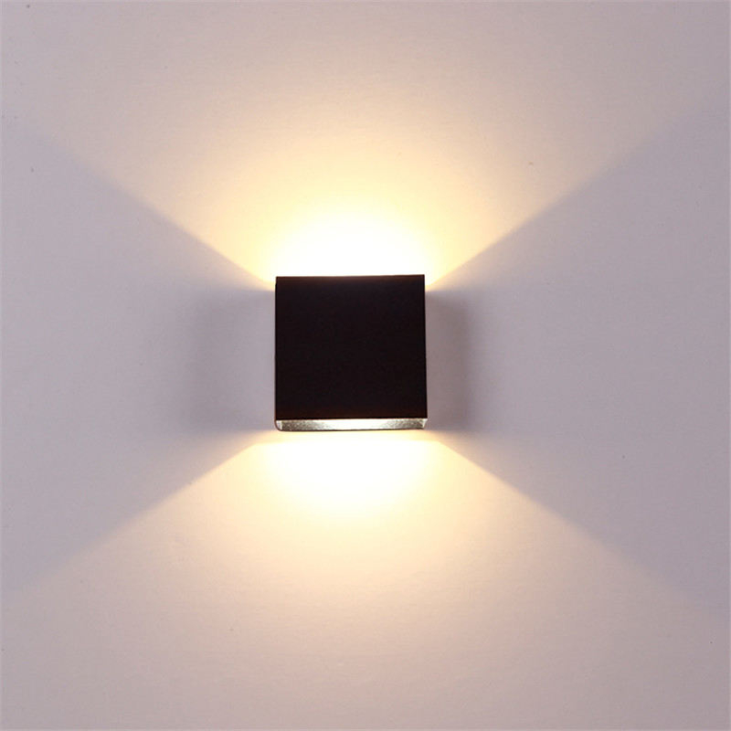 Cube CoB 6W LED Wandleuchte Up And Down Wandleuchte AC85-265V Schlafzimmer Nachttisch Cube Wandleuchte Innen Aluminium Dekoration Beleuchtung Waren