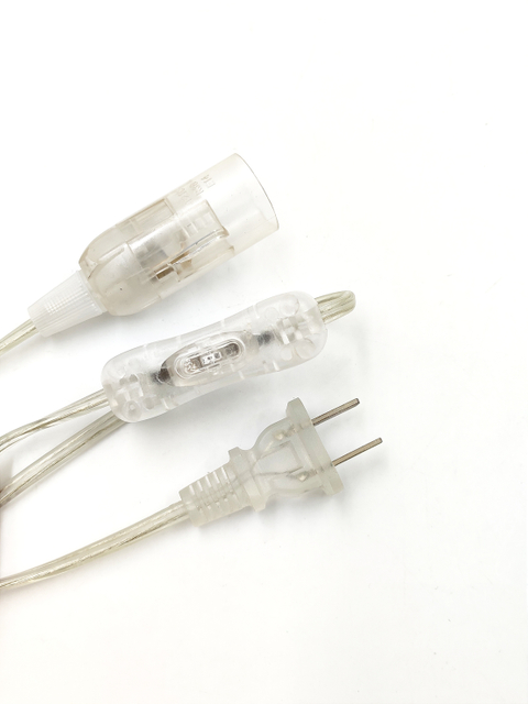 Transparenter Drahtstecker 303 Schalter E14 nackter Körper EU/EU/US-Stecker Himalaya-Salzlampen-Drahtstecker Himalaya-Salzlampenhalter