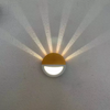 Halbe Sonne, rundes Sternlicht, LED-Wandleuchte, Innenleuchte, Beleuchtung, weiße Außenwandleuchte, kommerzielle Wandleuchter im Freien über der Gartenwandleuchte