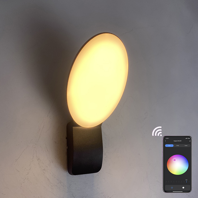 9W Smart Wandleuchte Intelligente Lampen LED-Licht App-Steuerung LED-Licht App-Steuerung App-gesteuerte Beleuchtung Tuya App Außenwandleuchte Handy-Fernbedienung Wandleuchte
