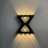 12 W Buchstabenförmige Wandleuchte, Auf- und Ab-Licht, LED-Wandleuchte für den Außenbereich, moderne Wandleuchte für den Außenbereich, schwarze Außenwandleuchte, schwarze Außenwandleuchte