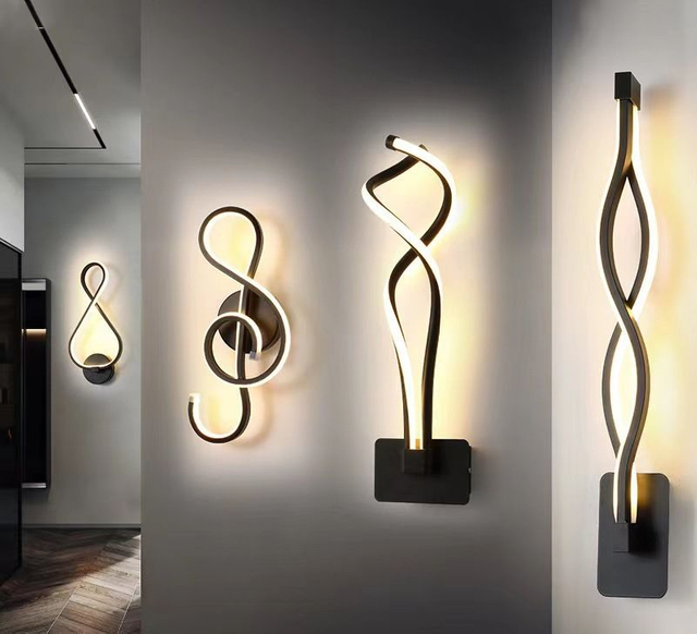 Moderner Stil, dekorative Wohnzimmer-Schlafzimmer-Wandlampe, kreative Aluminium-Wandlampe für den Innenbereich, nordische LED-Wandlampe
