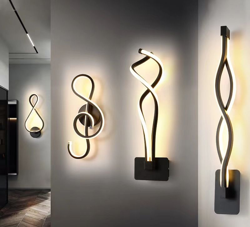 Moderner Stil, dekorative Wohnzimmer-Schlafzimmer-Wandlampe, kreative Aluminium-Wandlampe für den Innenbereich, nordische LED-Wandlampe
