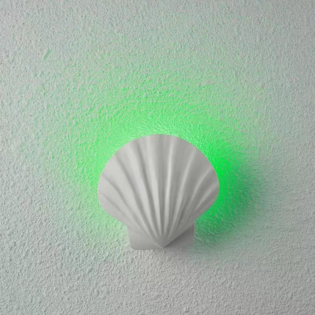 2023 Tropischer Stil RGB 5W Muschel wasserdichte Außenwandleuchte Kleine Gangwandleuchte für Gartenhofdekoration