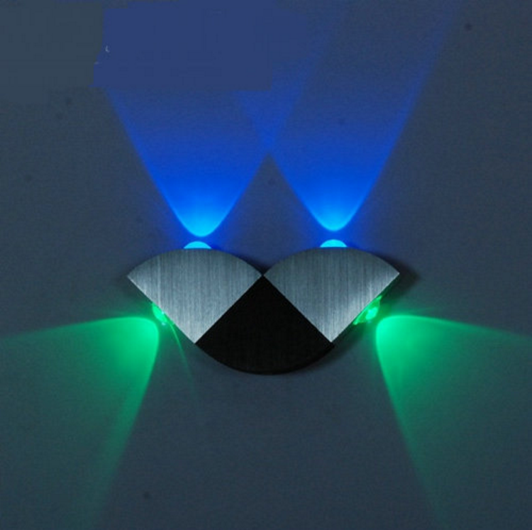 4W LED-Wandleuchte, bunte Beleuchtung, Wand-Innendekoration, für Loft, Badezimmer, Wohnzimmer, Heimbeleuchtung, KTV