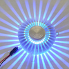LED 3W Aluminium-Wandleuchte, rund, eingebetteter LED-Chip, RGB, bunter Sonnenblumen-Hintergrund, dekorative Wandleuchte