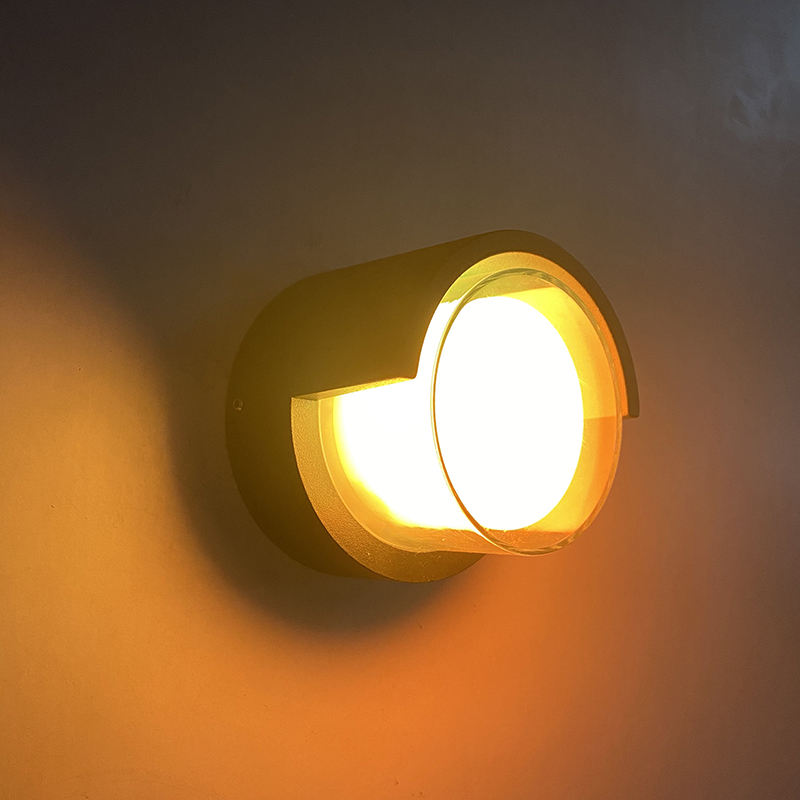 Neue 5W gute wasserdichte Acryl-LED-Wandlampe Außenbeleuchtung Wandleuchte RGB mit Fernbedienung