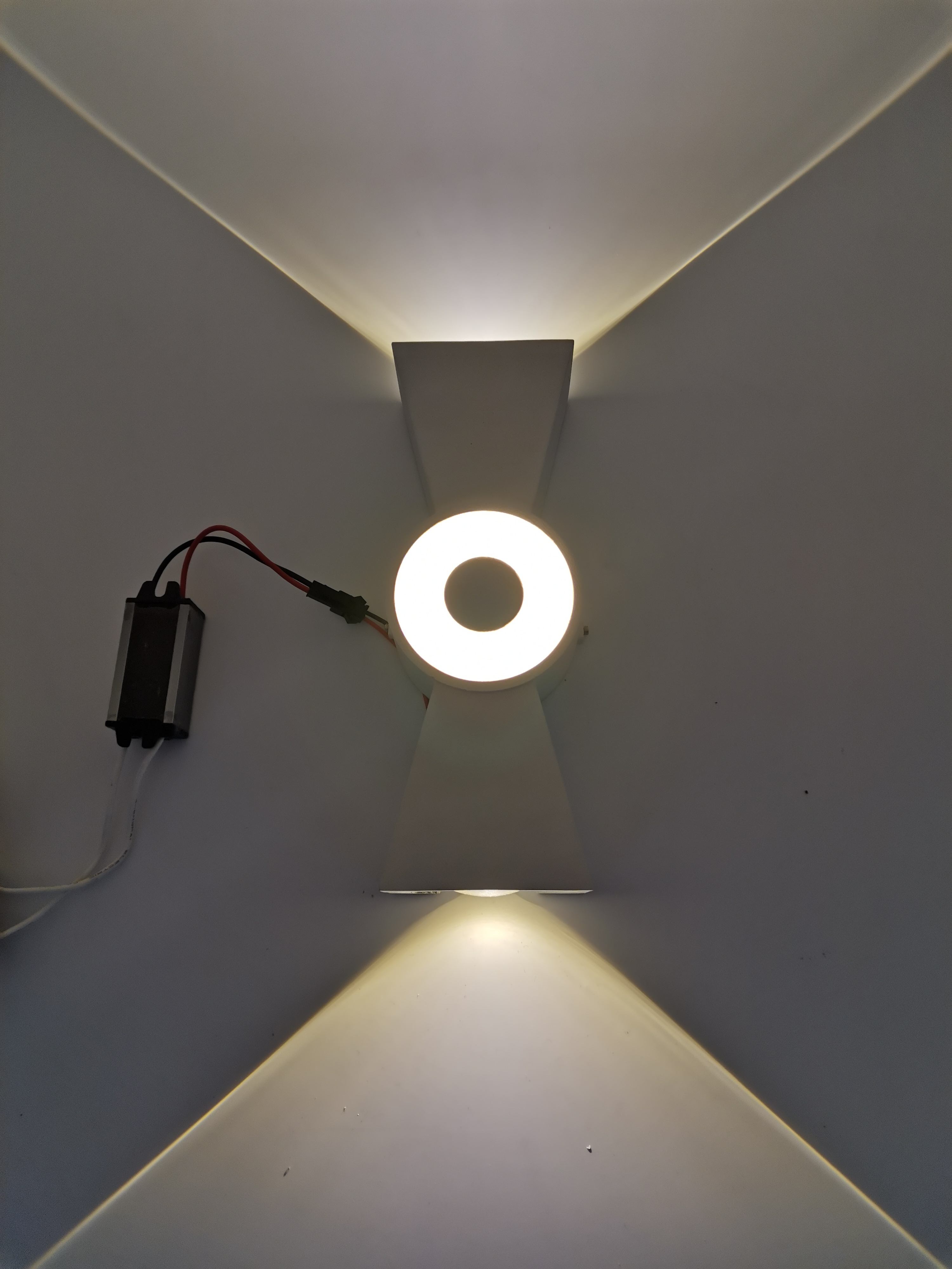 6W Outdoor Wasserdichte Wandleuchte in chinesischer Knotenform, COB-Chip, Auf- und Ab-Wandleuchte, Aluminium, IP65, Wandleuchte, quadratisch, Veranda, Garten