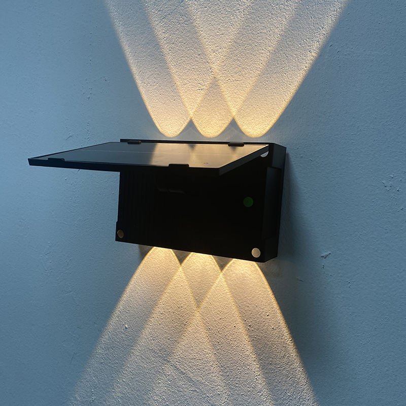6W Solar Led Licht Im Freien Wasserdichte Solar Hight Lichter Wand leuchte Intelligente wand lampe solar wand Außen lampe
