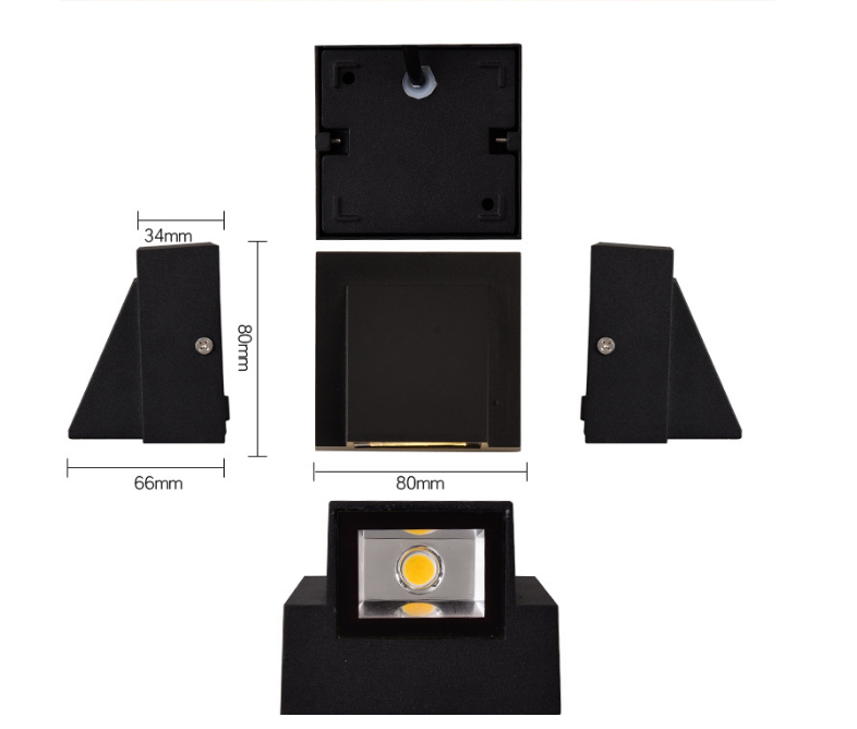 5W Nordic Lampada AC85-265 Wasserdichte IP65 Wand-LED-Wandleuchte Aluminium Landschaftsbeleuchtung Außenwandleuchte