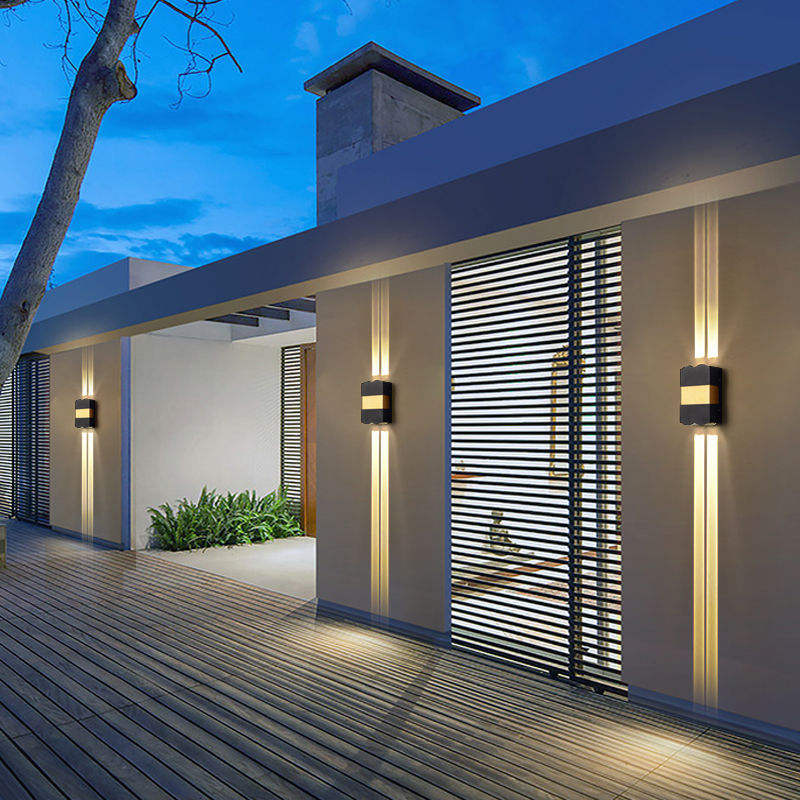 IP65 LED-Wandleuchte für den Außenbereich, wasserdicht, Gartenbeleuchtung, Aluminium, AC86-265, für Innenräume, Schlafzimmer, Wohnzimmer, Treppen, Flur, Wandleuchte