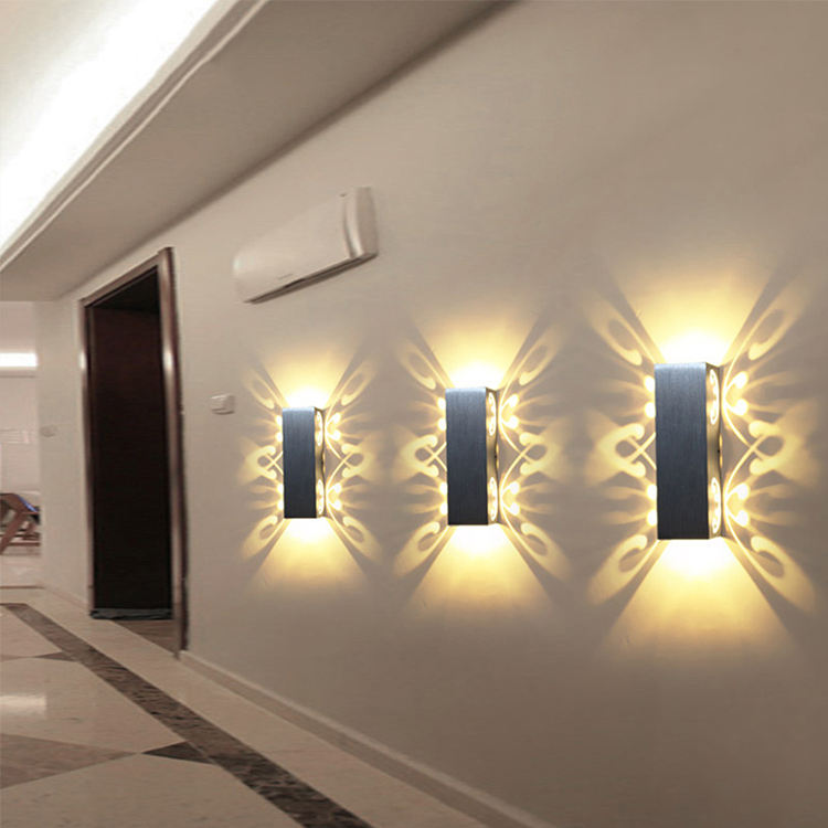 Dekorative LED-Lampe mit doppeltem Schmetterling, Wandleuchte und Nachtlicht für den Innenbereich