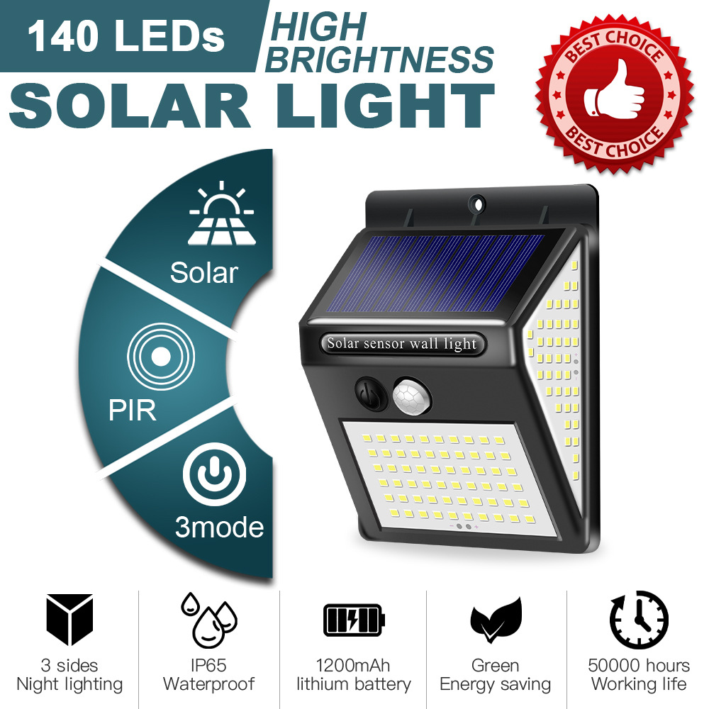 Intelligente Solar-LED für den Außenbereich, wasserdicht, nach oben und unten leuchtende Beleuchtung, Gartendekoration, Solarleuchten, Treppen, Zaun, Sonnenlicht-Lampe