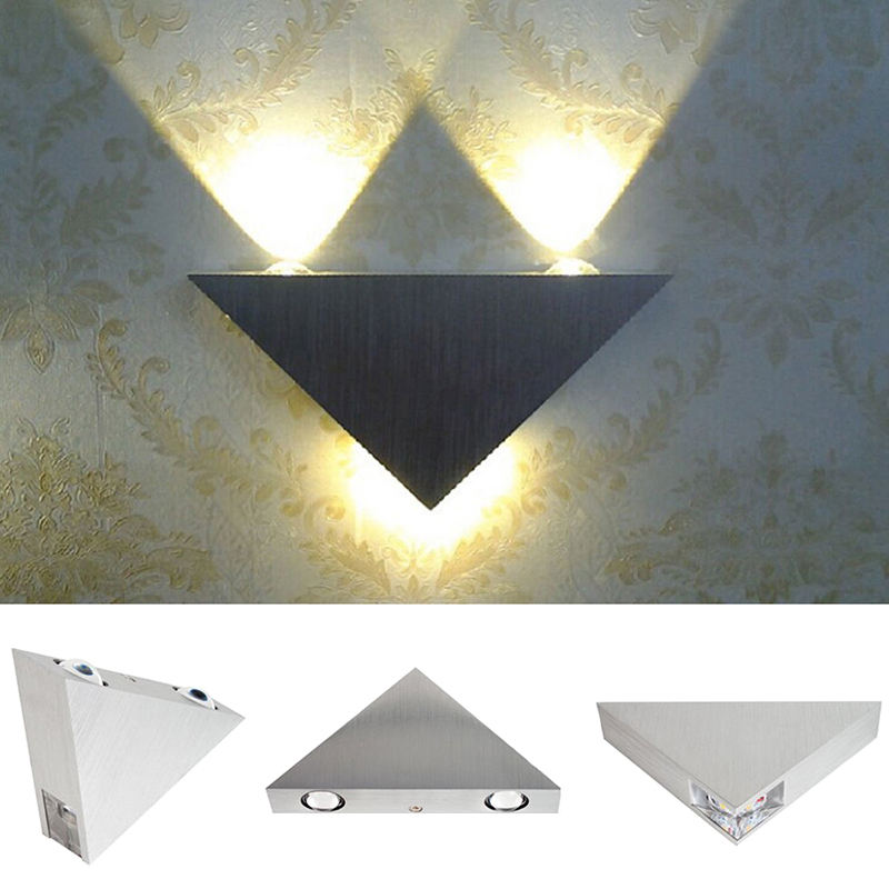 3W 9W dreieckige Wandleuchte, Flurleuchte, Wandleuchte, dreieckige Form, Innenwandleuchte, einzigartige Nachtlampe für Hotel- und Wohnzimmerdekoration