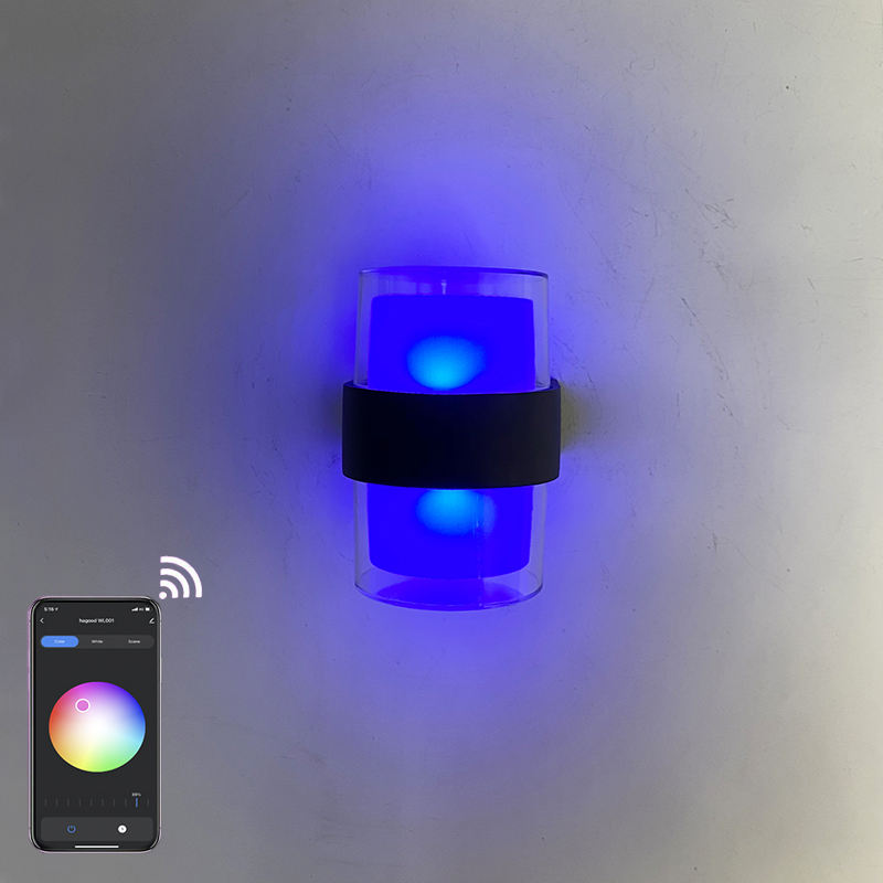 2023 Intelligente Wandleuchte LED Intelligente Wandleuchte IP65 Wasserdicht und farbenfroh modische dekorative Wandleuchte Tuya
