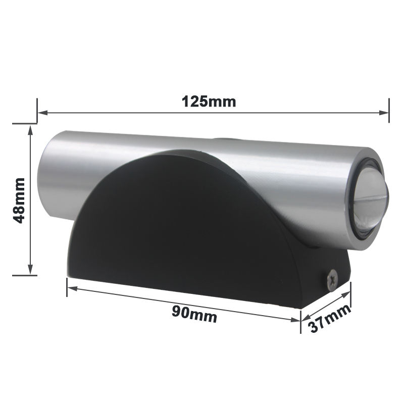 Einfacher Stil 2W 6W LED-Wandleuchte AC85-265V Aluminium Delikat Nachttischbeleuchtung für Innen-Hotel-Treppengangleuchte