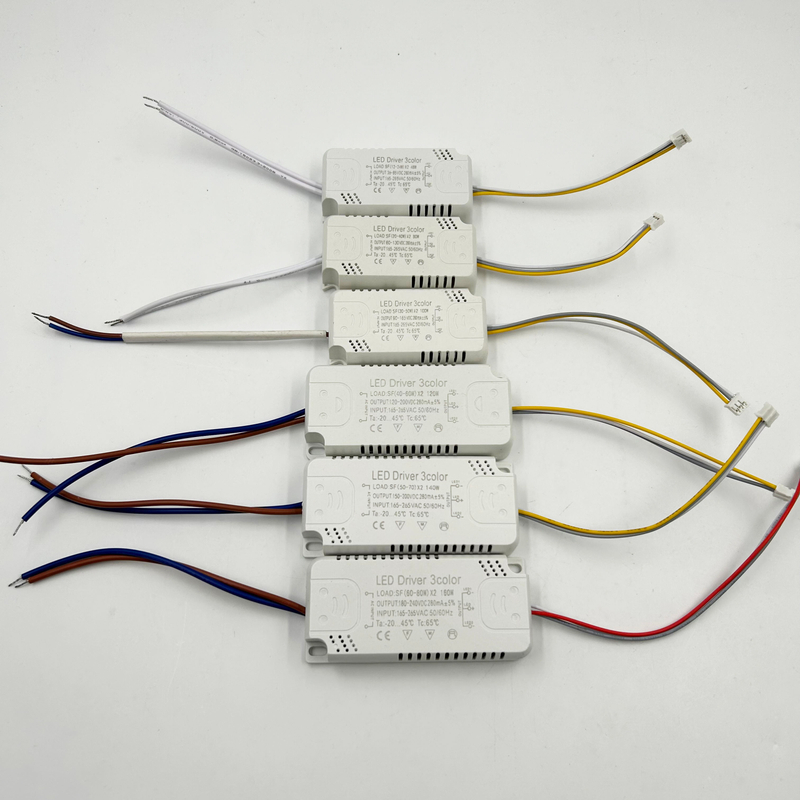 100 W, 140 W, 160 W LED-Treiber, Beleuchtungstransformatoren, Treiber mit drei Farbtemperaturen, Nicht-Warterpoof-COB-LED-Chip-Netzteil