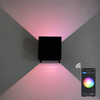 Wasserdichte Wandleuchte Hagood Wifi Wandmontierte LED-Wandleuchte RGB neben Farbwechsel mit Google Assistant und Amazon Alexa