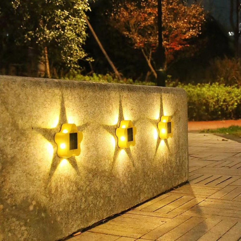 Blumen-Solarlampe, Solarlampe, Blumenform, spezielle Solarlampe, Solar-Wandleuchten, Solar-Wandleuchten für den Außenbereich, Solarleuchten für Wände, Solarlampe, Solar-Außenleuchter