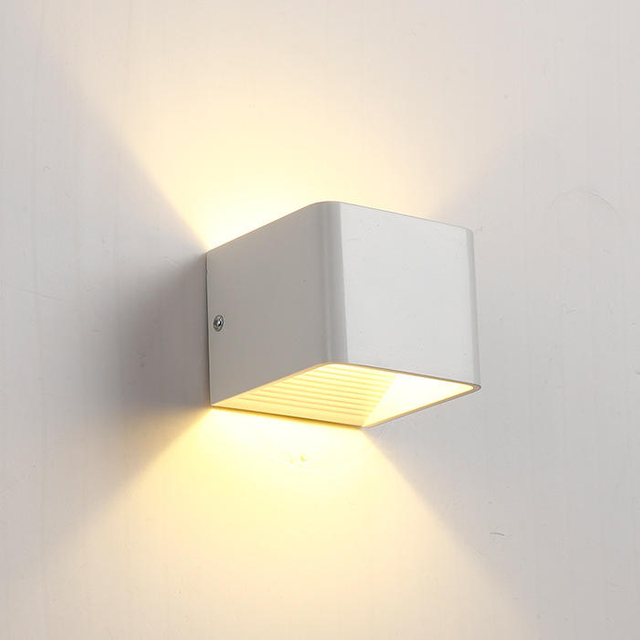 3W quadratische Wandleuchte RGB mit Fernbedienung Wandleuchte weiße Wandleuchte schwarze Wandleuchte Innendekoration Beleuchtung Korridor Aluminium Wandleuchte