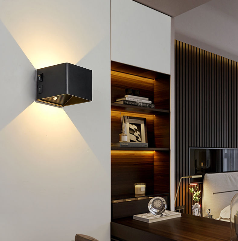 2023 USB Aufladbare Wand Lichter Hause Innen Motion Sensor Beleuchtung Schlafzimmer Nacht Lampe Korridor Treppe Dekor Lichter Wand Lampe