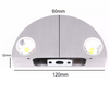 3 W einzigartiger Halbkreis-LED-Wandleuchte aus Aluminium, Up-Down-Wandleuchten für Zuhause, Schlafzimmer, Nachttisch, Flur, Wohnzimmer