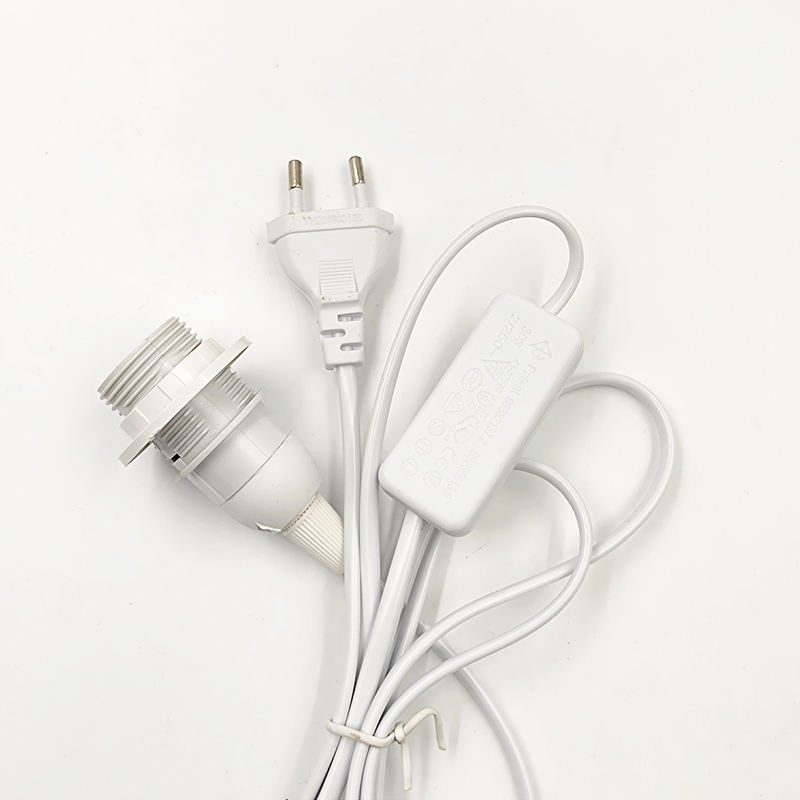 1,8 m Netzkabel E14 Lampensockel EU-Stecker 303 Schalterdraht für Anhänger-LED-Glühbirne E14 Hängelampe Aufhängungssockelhalter Salz