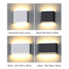 12W IP65 Außenbeleuchtung Moderne Wandleuchte Innen Wasserdichte LED Wandleuchte Wohnzimmer Licht quadratische LED-Wandleuchte