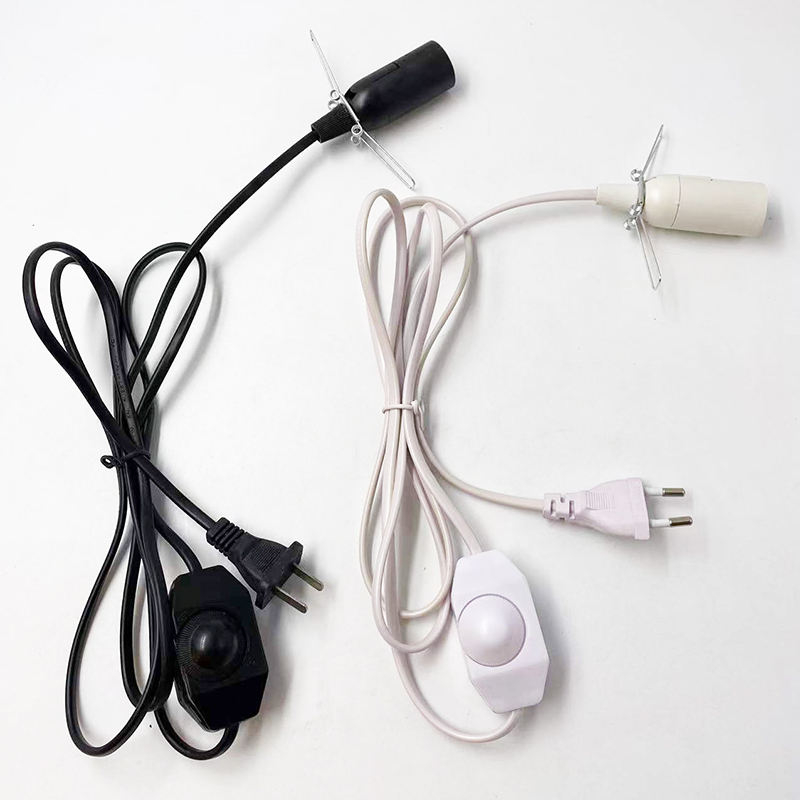 Licht E14 301 Dimmer Kabel Draht Lichtschalter Stecker Power Dimmen Knopfschalter 1,8 m Leitungskabel LED-Lampe EU US-Steckermodell