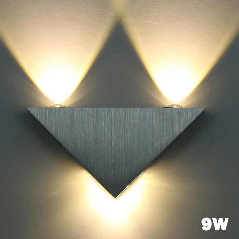 3W9W Moderne dreieckige LED-Wandleuchte für den Innenbereich aus Aluminium für die Inneneinrichtung