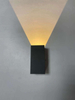 12W 20CM Schwarz-Weiß-Würfel wasserdichte LED-Wandleuchte IP65 Wandleuchte quadratische Veranda Garten auf und ab