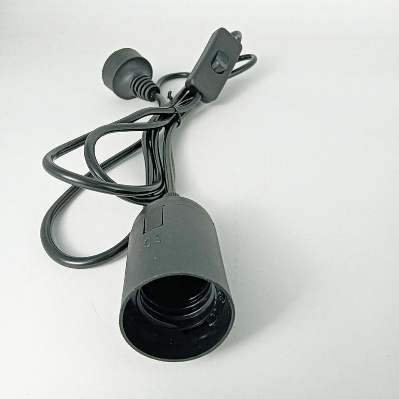 Material Wasserdichter Lampenhalter E27 Kunststoff Schwarz Weiß PVC Stil Gummi Farbe Schraube Herkunft Eisen Cooper E27 Glühbirnenfassung